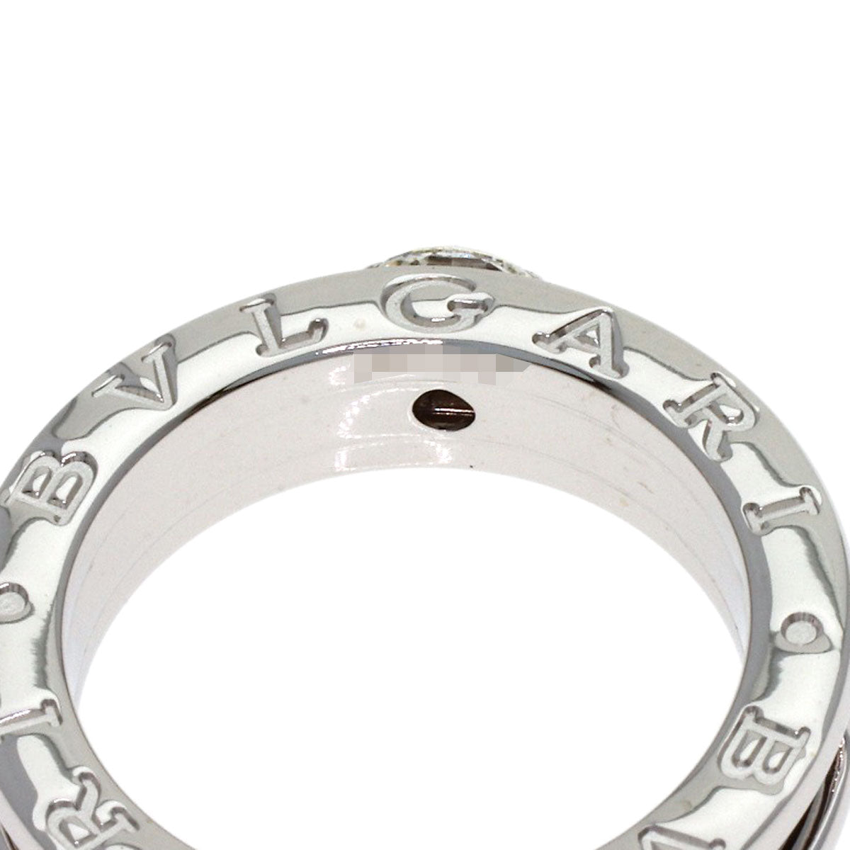 BVLGARI B.zero1 1-band Solitaire Diamond #49 Ring K18 White Gold Ladies [Used]