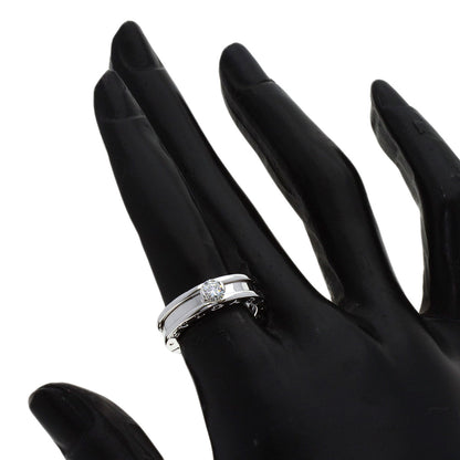 BVLGARI B.zero1 1-band Solitaire Diamond #49 Ring K18 White Gold Ladies [Used]