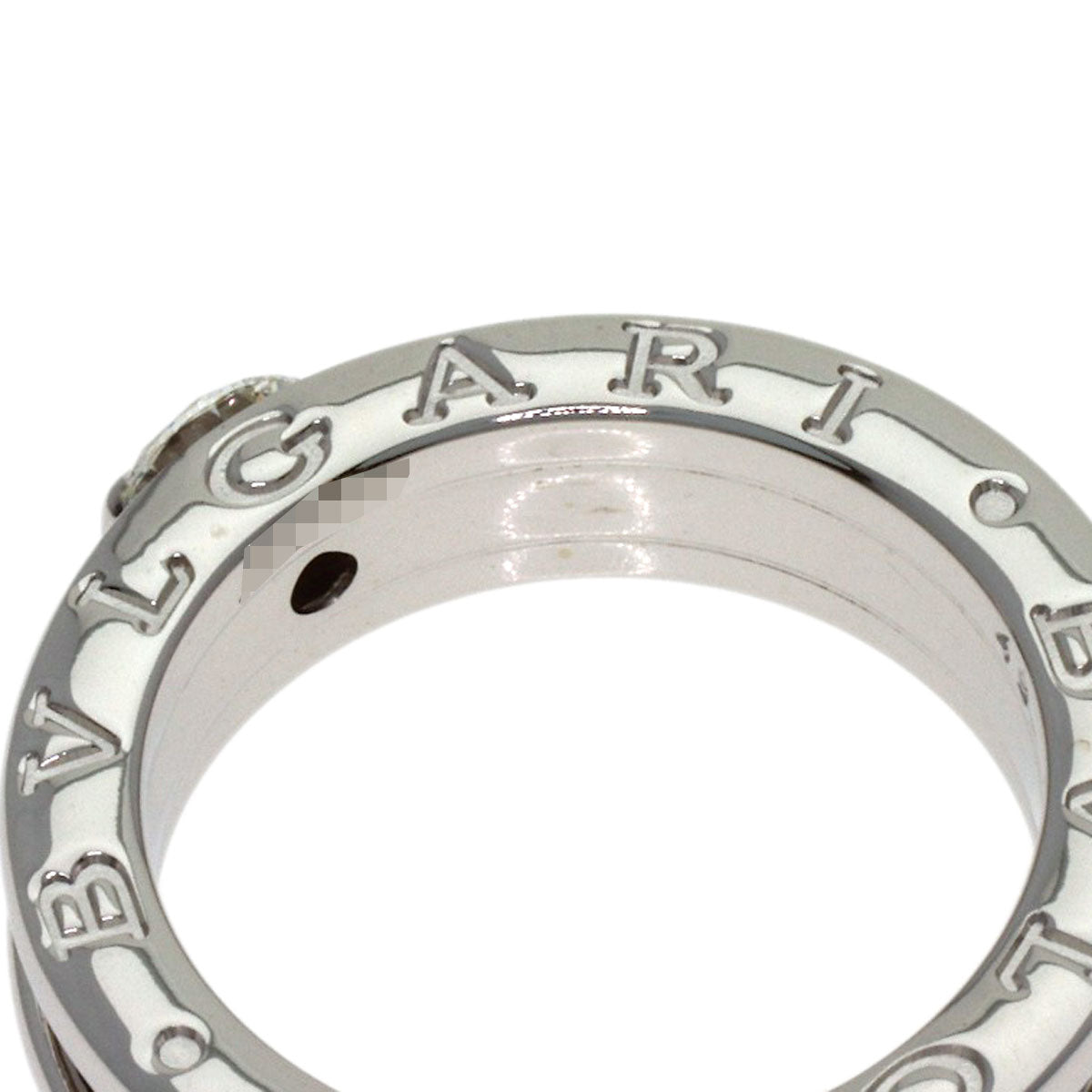 BVLGARI B.zero1 1-band Solitaire Diamond #49 Ring K18 White Gold Ladies [Used]