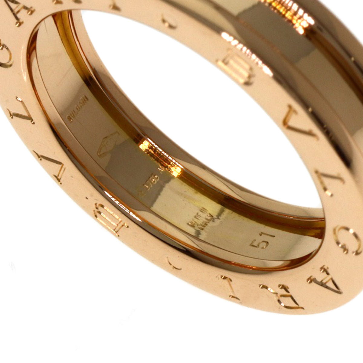 BVLGARI B.zero1 1 band #51 Ring K18 Pink Gold Ladies [Used]