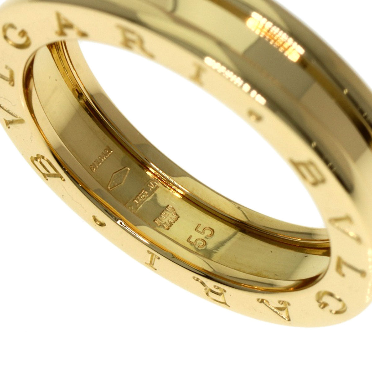 BVLGARI B.zero1 1 band #55 Ring K18 Yellow Gold Ladies [Used]