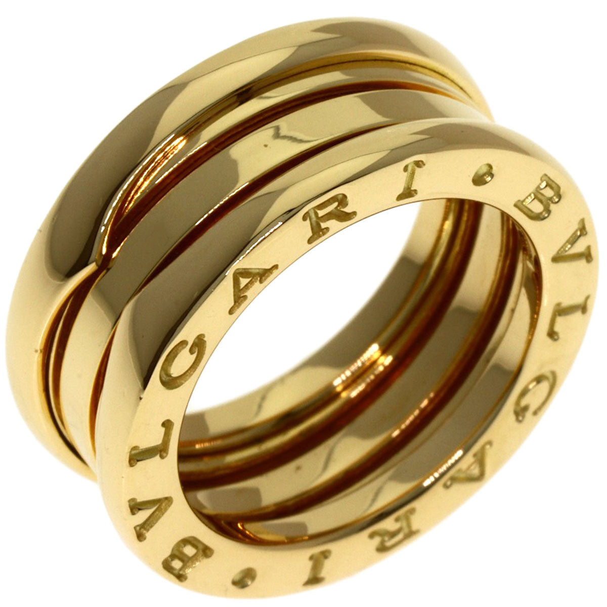 BVLGARI B.zero1 2 Band #49 Ring K18 Yellow Gold Ladies [Used]