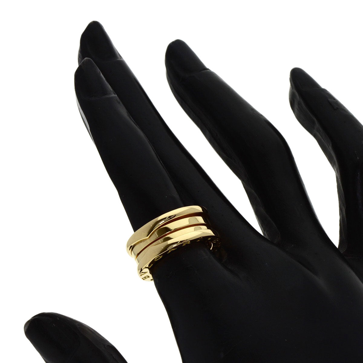 BVLGARI B.zero1 2 Band #49 Ring K18 Yellow Gold Ladies [Used]