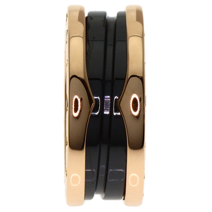 BVLGARI B.zero1 2-band Black Ceramic #51 Ring K18 Pink Gold Ladies [Used]
