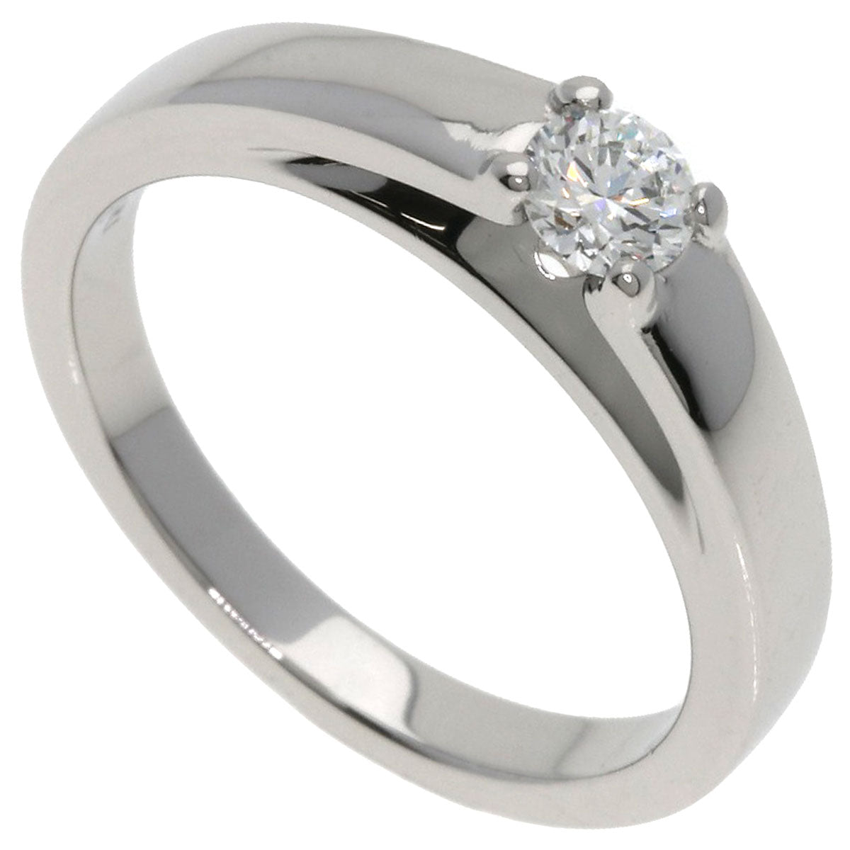 BVLGARI Marry Me Solitaire Diamond E-IF-EX Ring Platinum PT950 Ladies [Used]