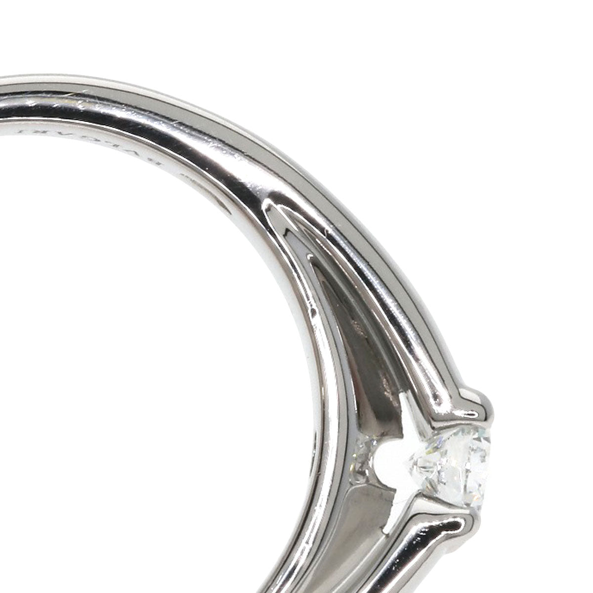 BVLGARI Marry Me Solitaire Diamond E-IF-EX Ring Platinum PT950 Ladies [Used]
