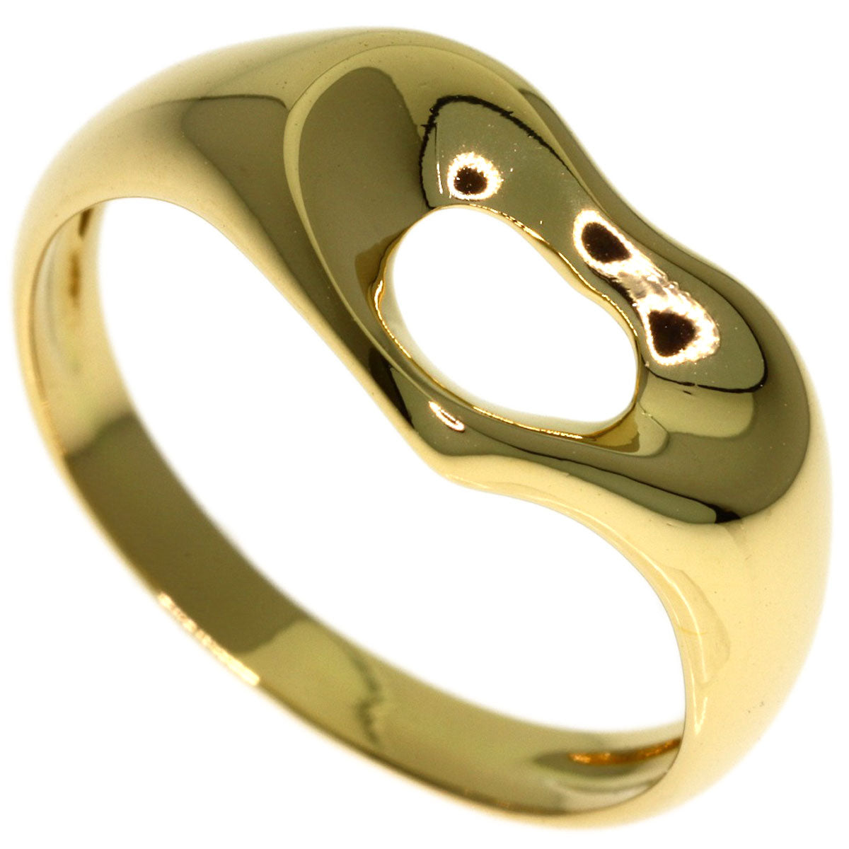 TIFFANY&Co. Open heart Ring K18 Yellow Gold Ladies [Used]