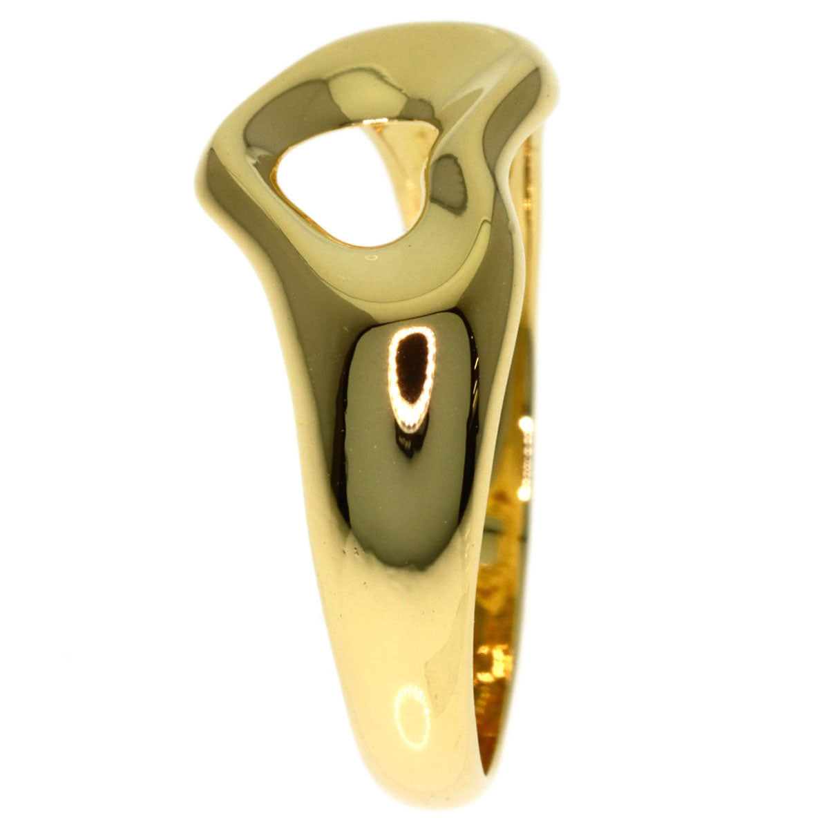 TIFFANY&Co. Open heart Ring K18 Yellow Gold Ladies [Used]