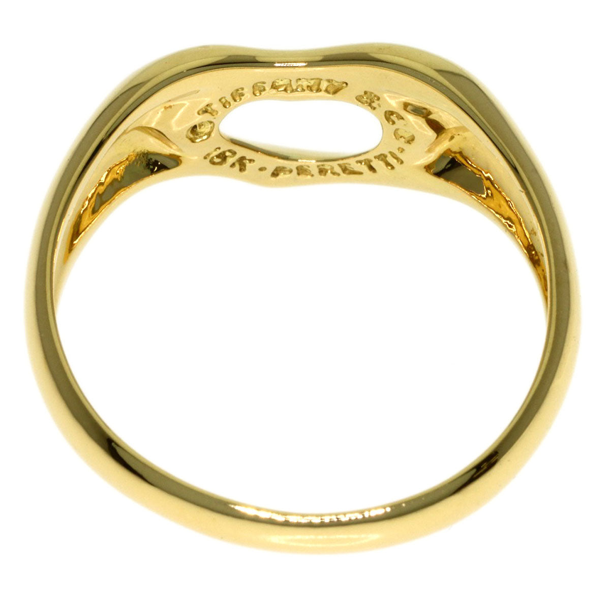 TIFFANY&Co. Open heart Ring K18 Yellow Gold Ladies [Used]