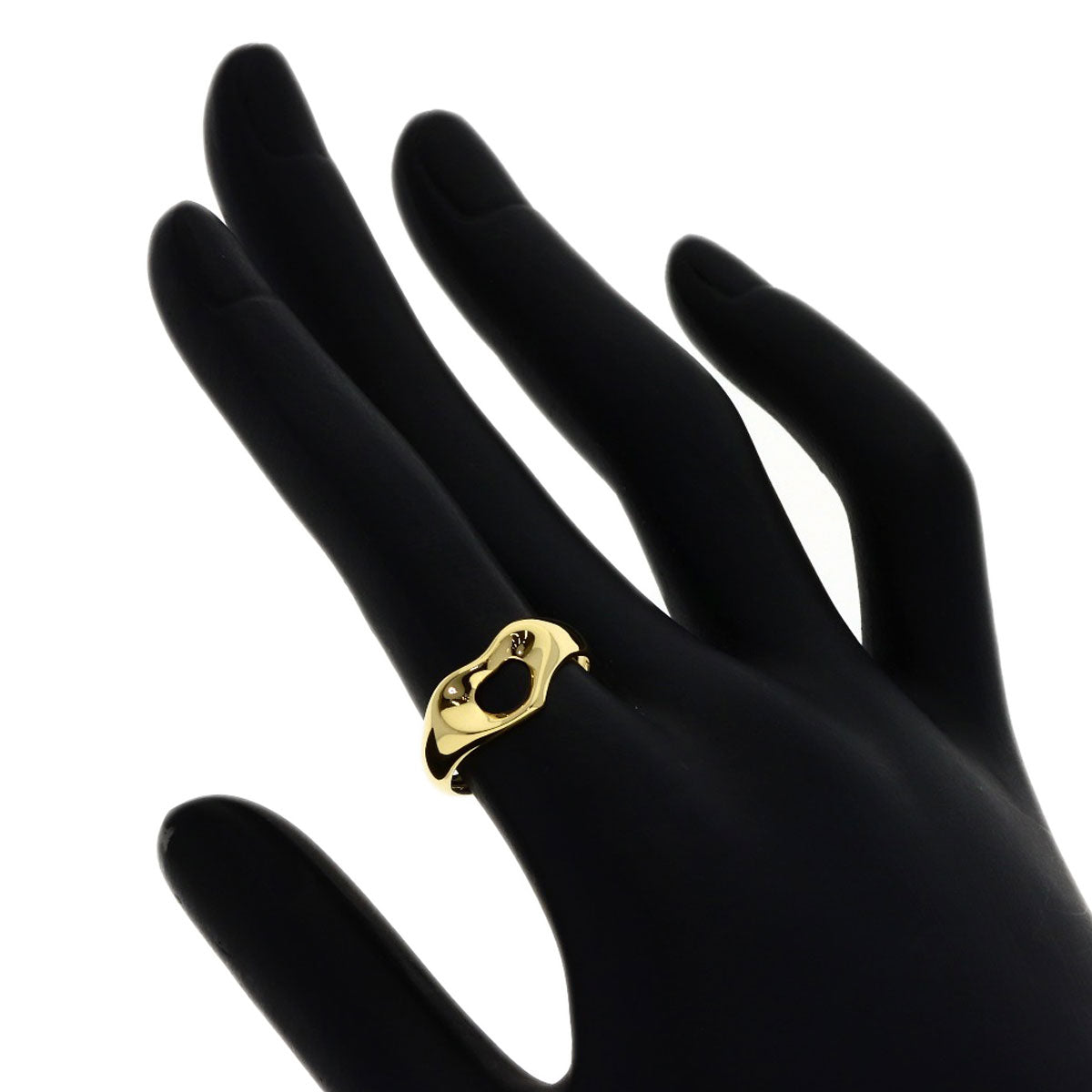 TIFFANY&Co. Open heart Ring K18 Yellow Gold Ladies [Used]
