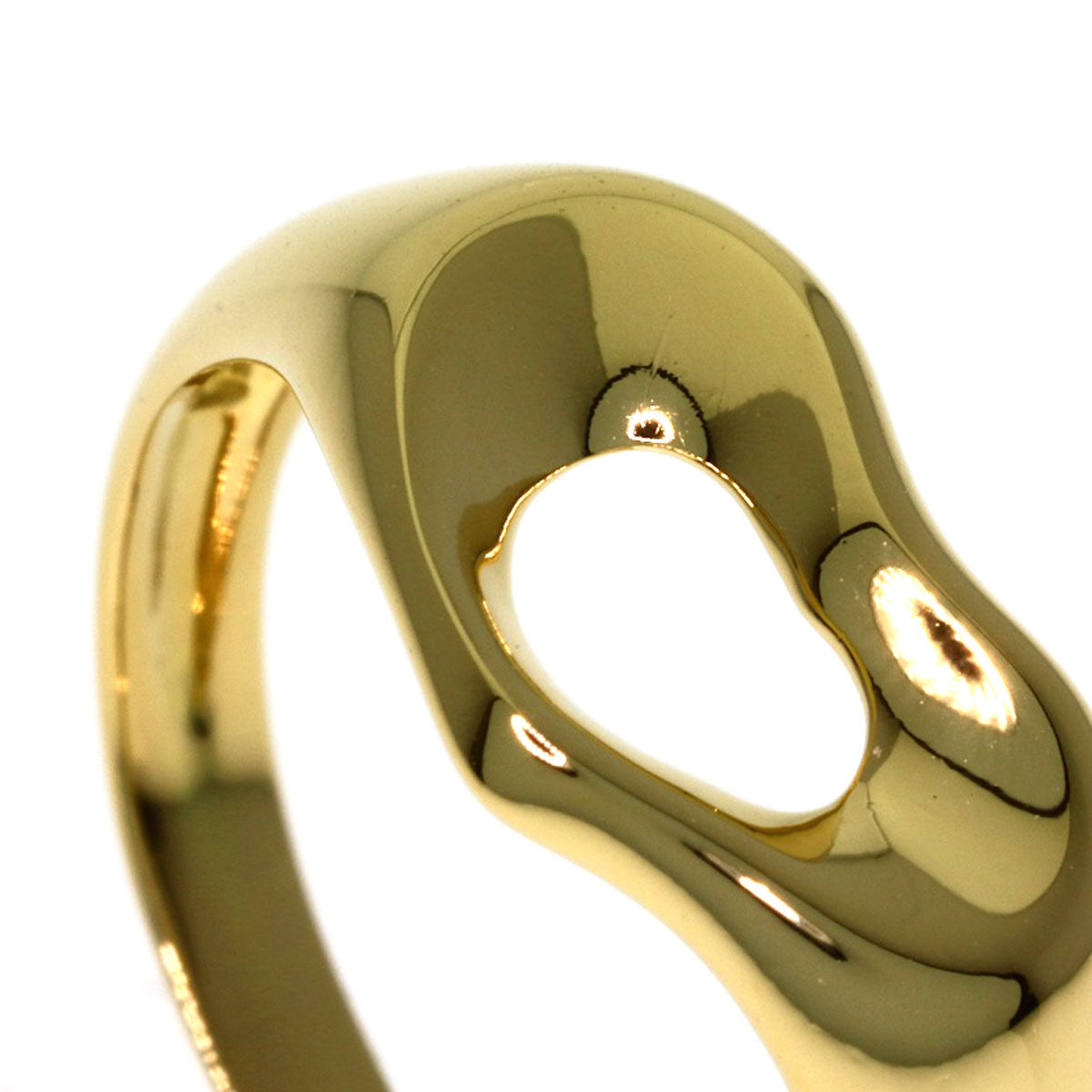 TIFFANY&Co. Open heart Ring K18 Yellow Gold Ladies [Used]