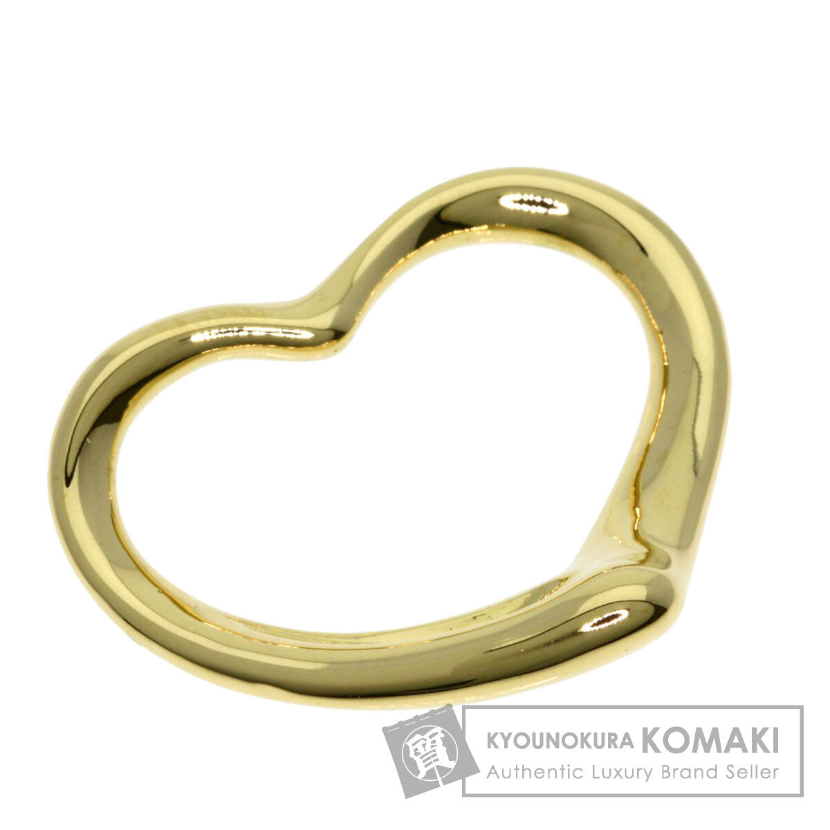 TIFFANY&Co. Open heart Pendant top K18 Yellow Gold Ladies [Used]