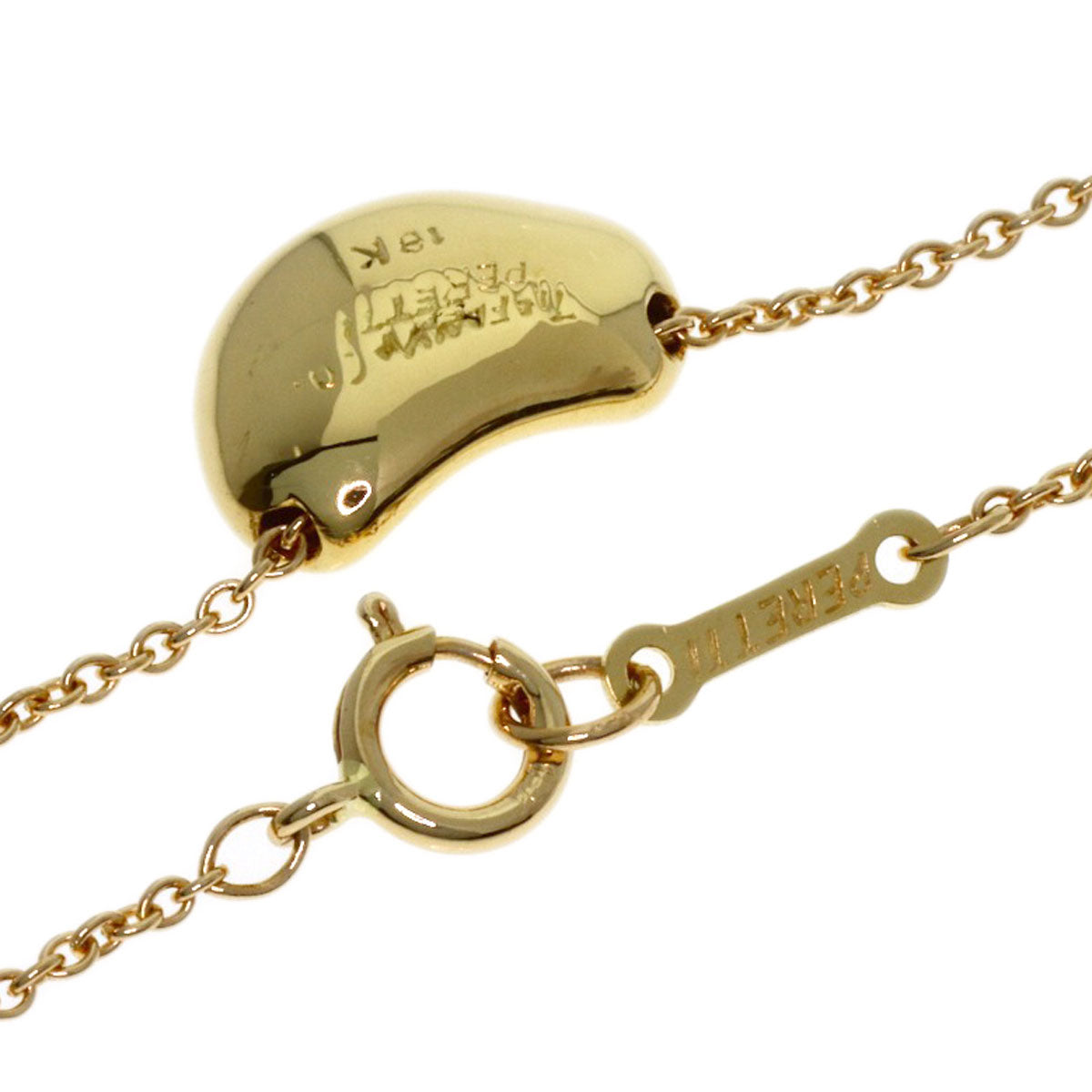 TIFFANY&Co. Bean Necklace K18 Yellow Gold Ladies [Used]