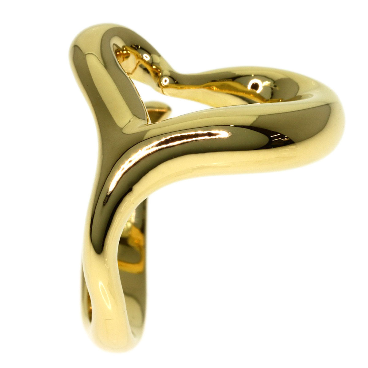 TIFFANY&Co. Open heart Ring K18 Yellow Gold Ladies [Used]