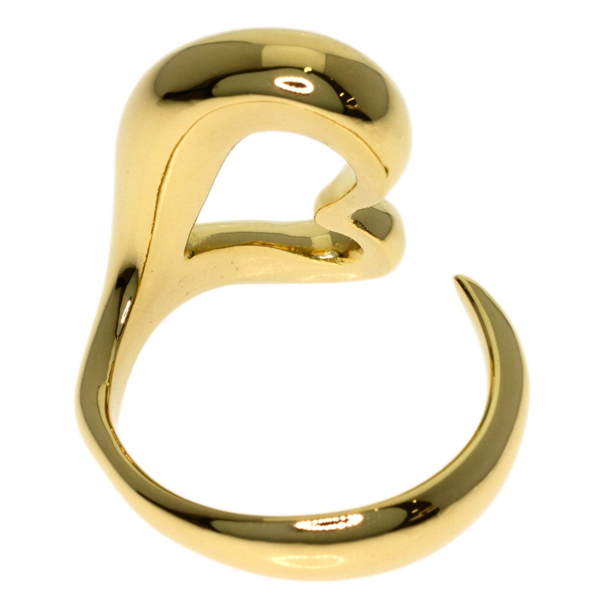TIFFANY&Co. Open heart Ring K18 Yellow Gold Ladies [Used]