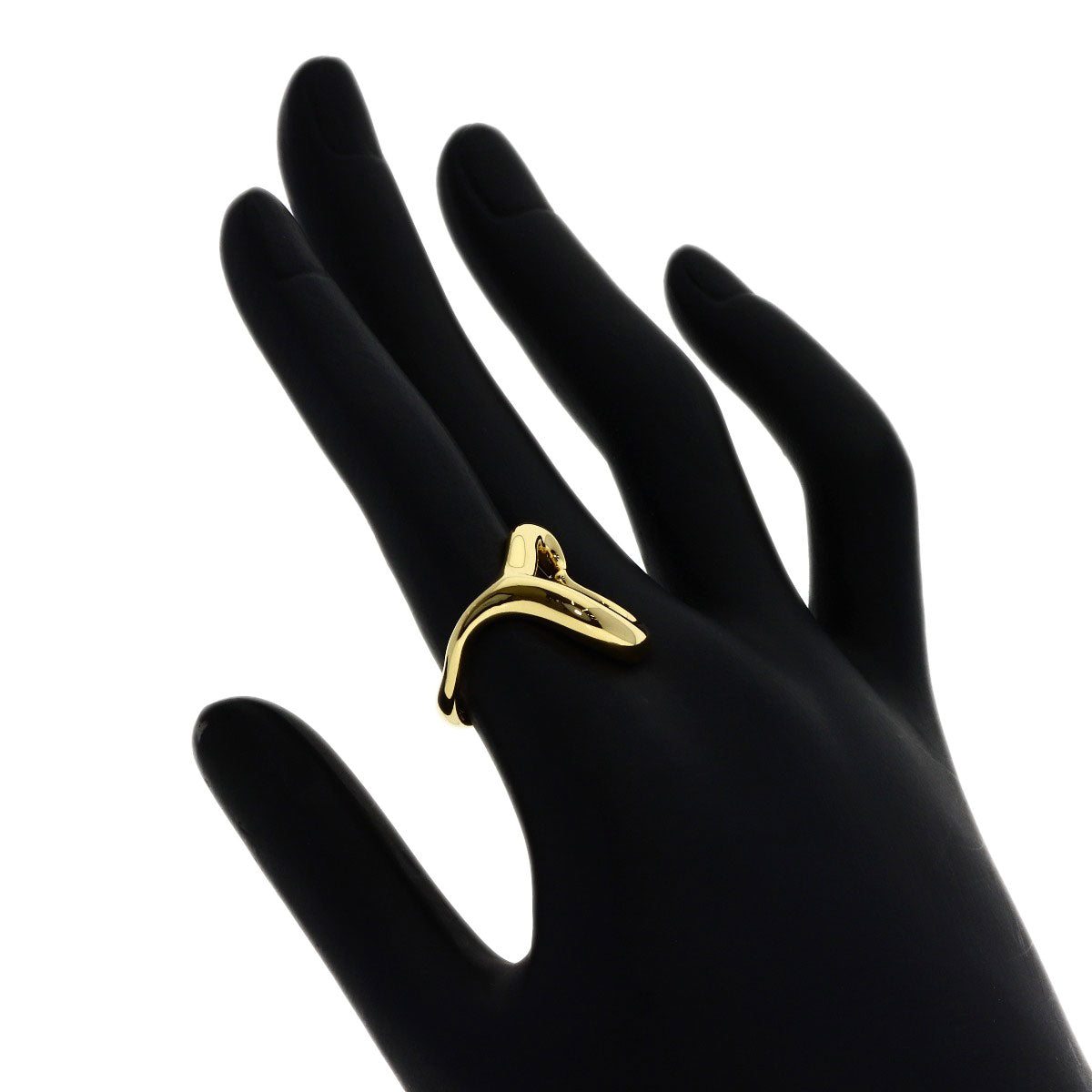 TIFFANY&Co. Open heart Ring K18 Yellow Gold Ladies [Used]