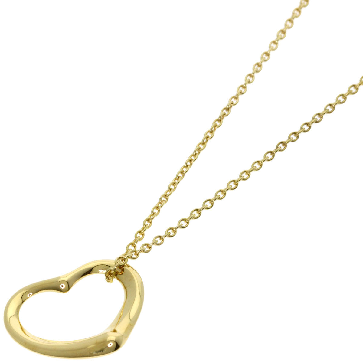 TIFFANY&Co. Open heart Necklace K18 Yellow Gold Ladies [Used]