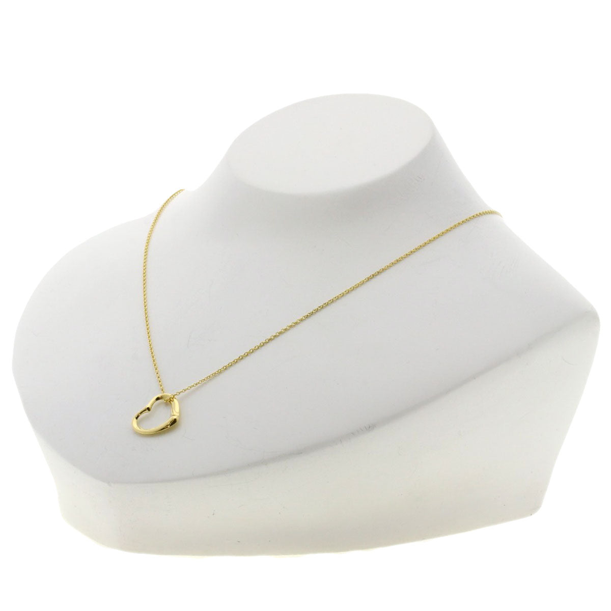TIFFANY&Co. Open heart Necklace K18 Yellow Gold Ladies [Used]