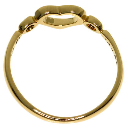 TIFFANY&Co. Open Heart 2P Diamond Ring K18 Yellow Gold Ladies [Used]