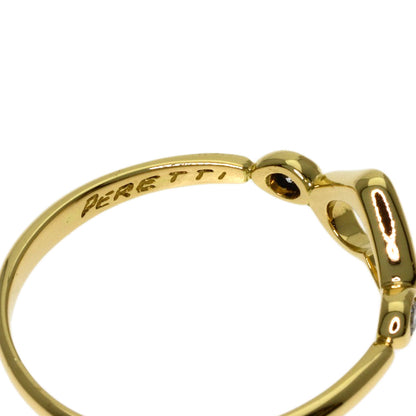 TIFFANY&Co. Open Heart 2P Diamond Ring K18 Yellow Gold Ladies [Used]