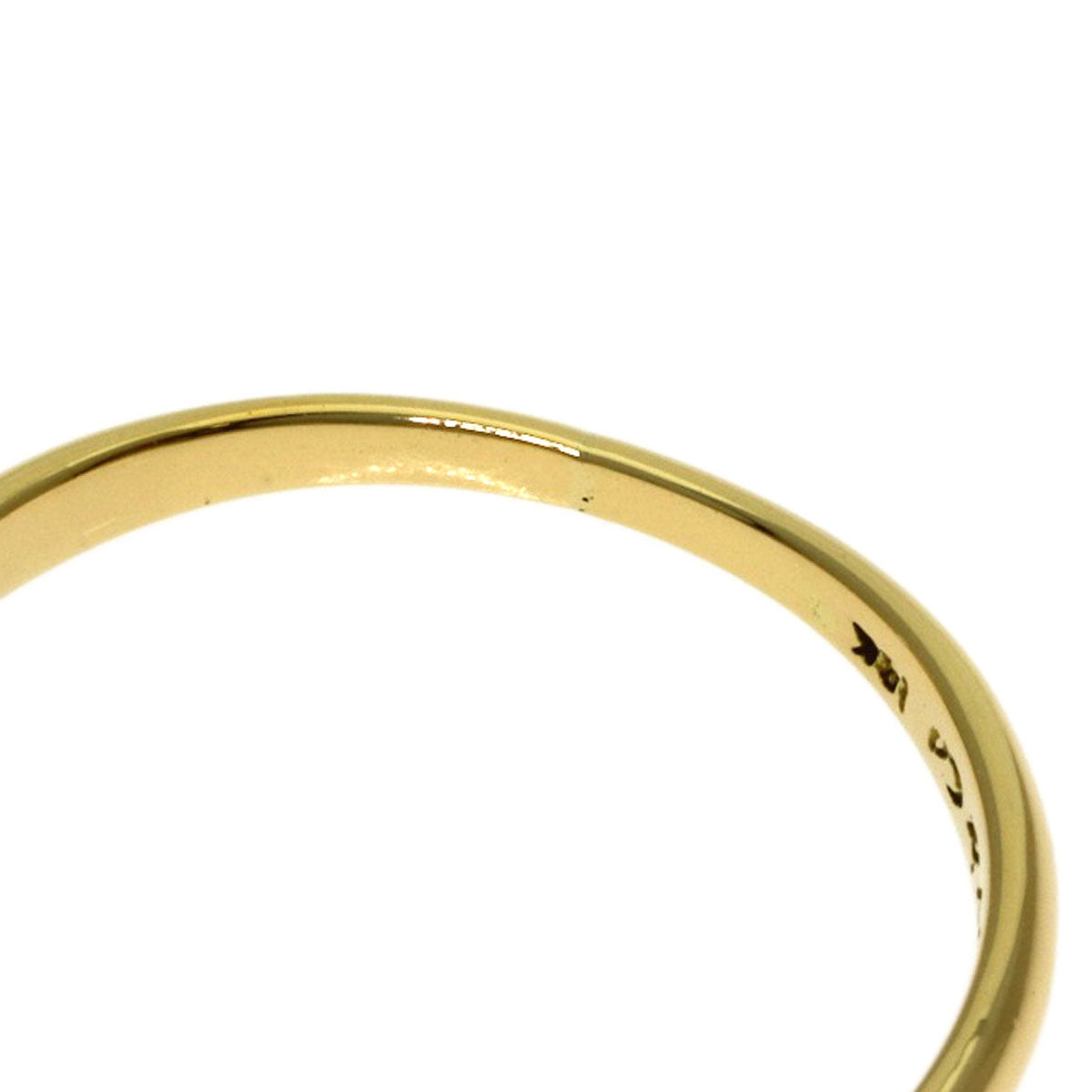 TIFFANY&Co. Open Heart 2P Diamond Ring K18 Yellow Gold Ladies [Used]