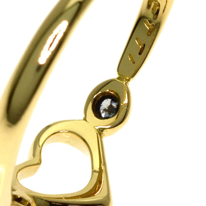 TIFFANY&Co. Open Heart 2P Diamond Ring K18 Yellow Gold Ladies [Used]