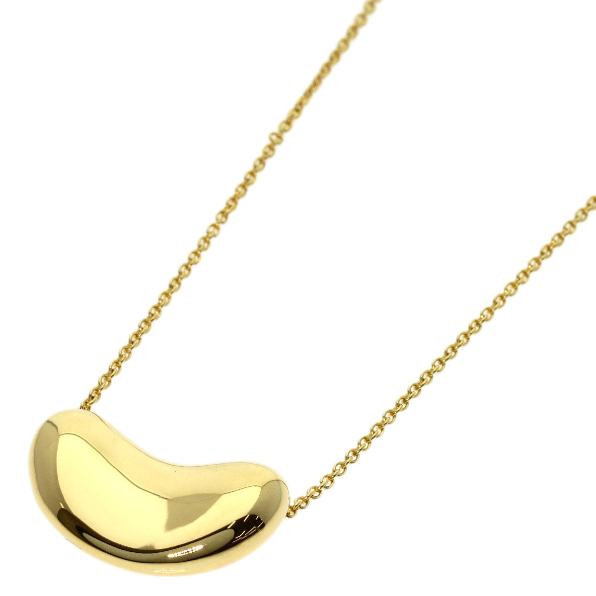 TIFFANY&Co. Bean Necklace K18 Yellow Gold Ladies [Used]