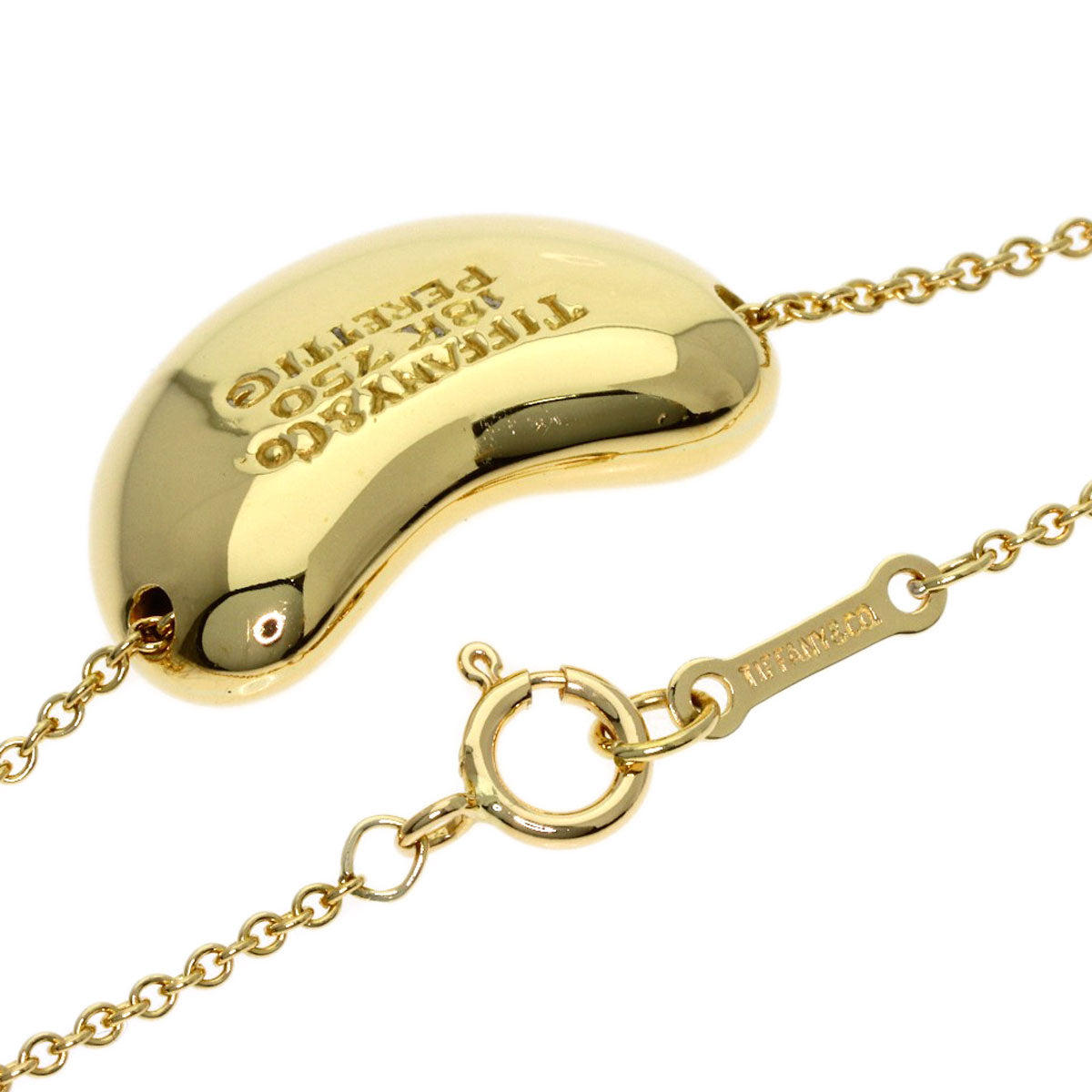 TIFFANY&Co. Bean Necklace K18 Yellow Gold Ladies [Used]