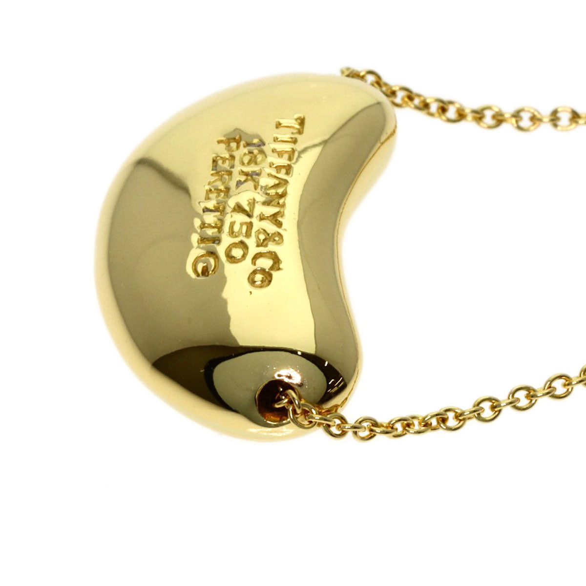 TIFFANY&Co. Bean Necklace K18 Yellow Gold Ladies [Used]