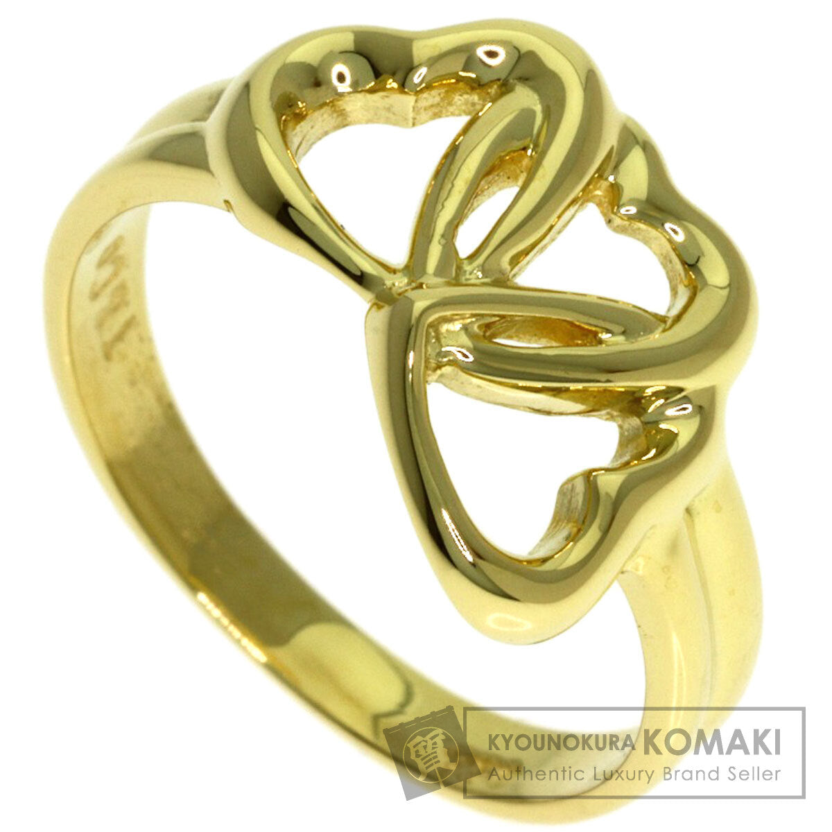 TIFFANY&Co. Triple heart Ring K18 Yellow Gold Ladies [Used]