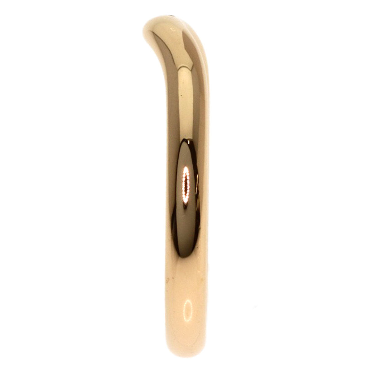 TIFFANY&Co. Curved Band 1P Diamond Ring K18 Pink Gold Ladies [Used]