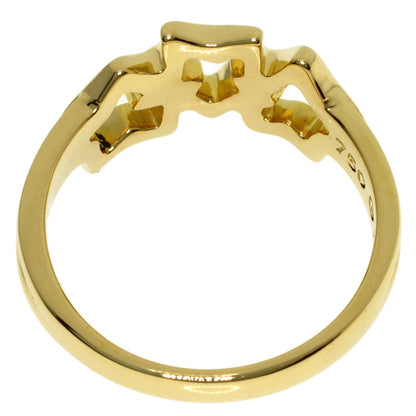 TIFFANY&Co. Triple star Ring K18 Yellow Gold Ladies [Used]
