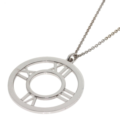 TIFFANY&Co. Atlas Open Medallion Necklace K18 White Gold Ladies [Used]