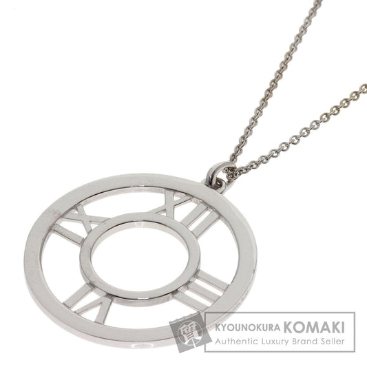 TIFFANY&Co. Atlas Open Medallion Necklace K18 White Gold Ladies [Used]