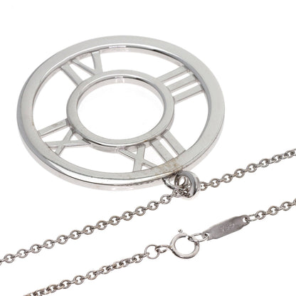 TIFFANY&Co. Atlas Open Medallion Necklace K18 White Gold Ladies [Used]