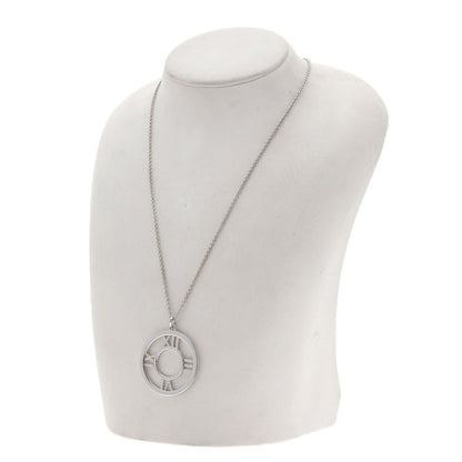 TIFFANY&Co. Atlas Open Medallion Necklace K18 White Gold Ladies [Used]