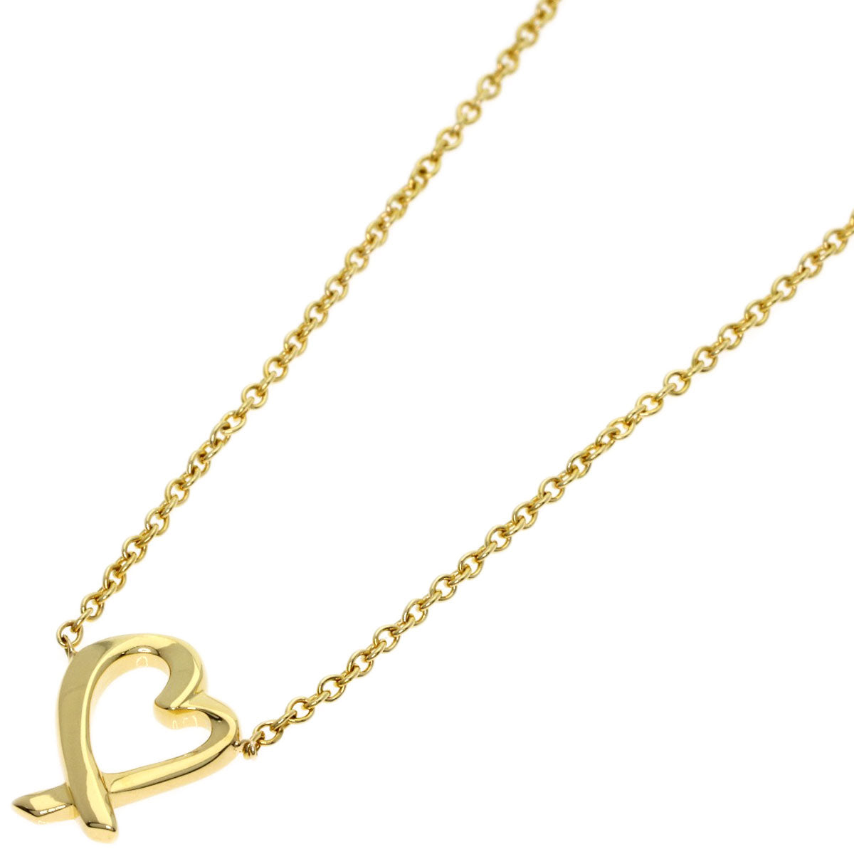 TIFFANY&Co. Mini Loving Heart Necklace K18 Yellow Gold Ladies [Used]