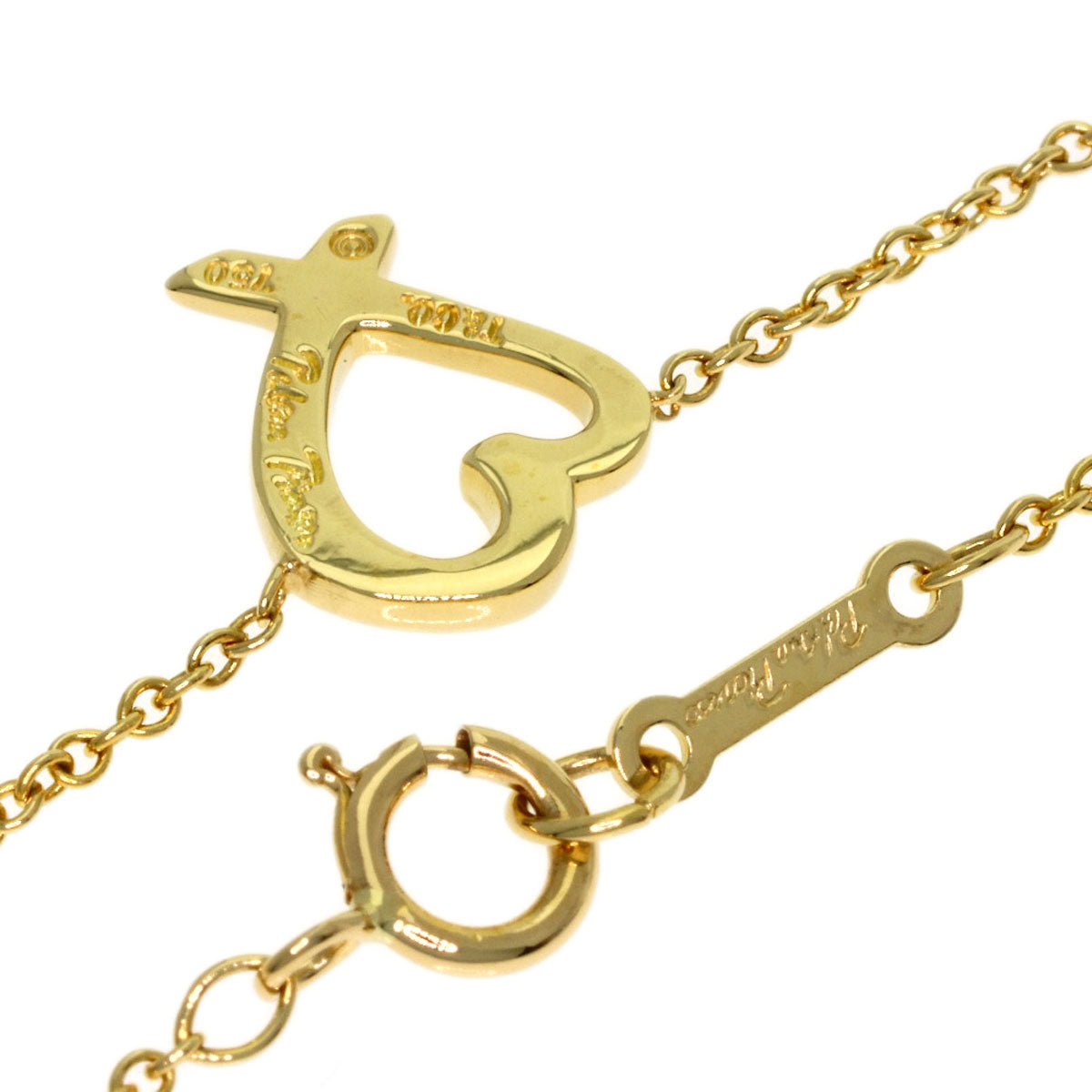 TIFFANY&Co. Mini Loving Heart Necklace K18 Yellow Gold Ladies [Used]