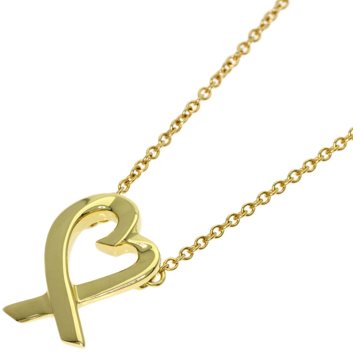 TIFFANY&Co. Loving heart Necklace K18 Yellow Gold Ladies [Used]