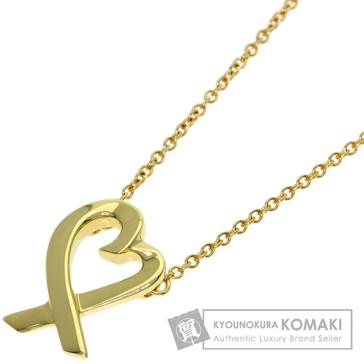 TIFFANY&Co. Loving heart Necklace K18 Yellow Gold Ladies [Used]
