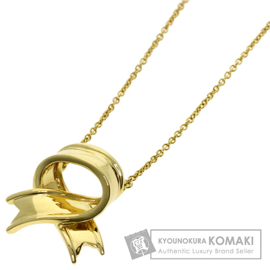 TIFFANY&Co. ribbon Necklace K18 Yellow Gold Ladies [Used]