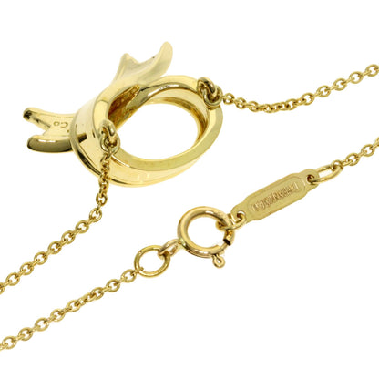 TIFFANY&Co. ribbon Necklace K18 Yellow Gold Ladies [Used]