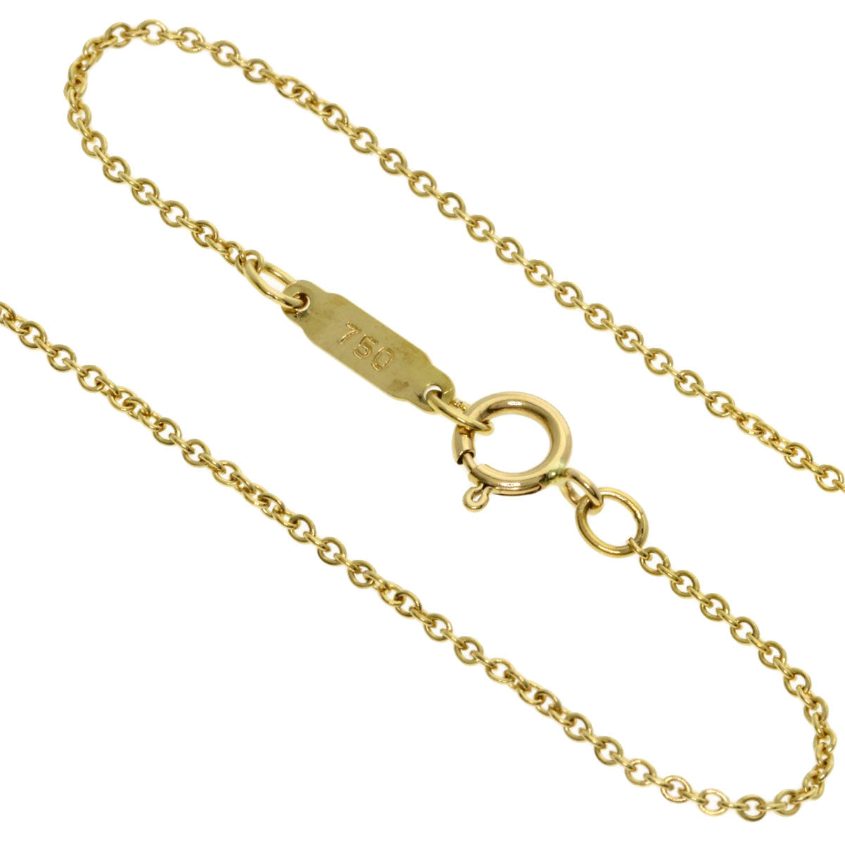 TIFFANY&Co. ribbon Necklace K18 Yellow Gold Ladies [Used]