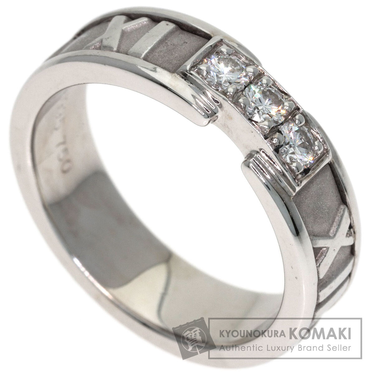 TIFFANY&Co. Atlas Diamond Ring K18 White Gold Ladies [Used]