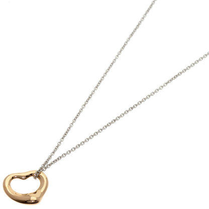 TIFFANY&Co. Open heart Necklace K18 Pink Gold K18 White GoldLadies [Used]