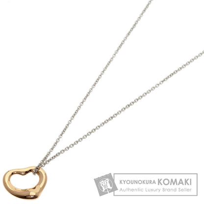 TIFFANY&Co. Open heart Necklace K18 Pink Gold K18 White GoldLadies [Used]