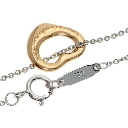 TIFFANY&Co. Open heart Necklace K18 Pink Gold K18 White GoldLadies [Used]
