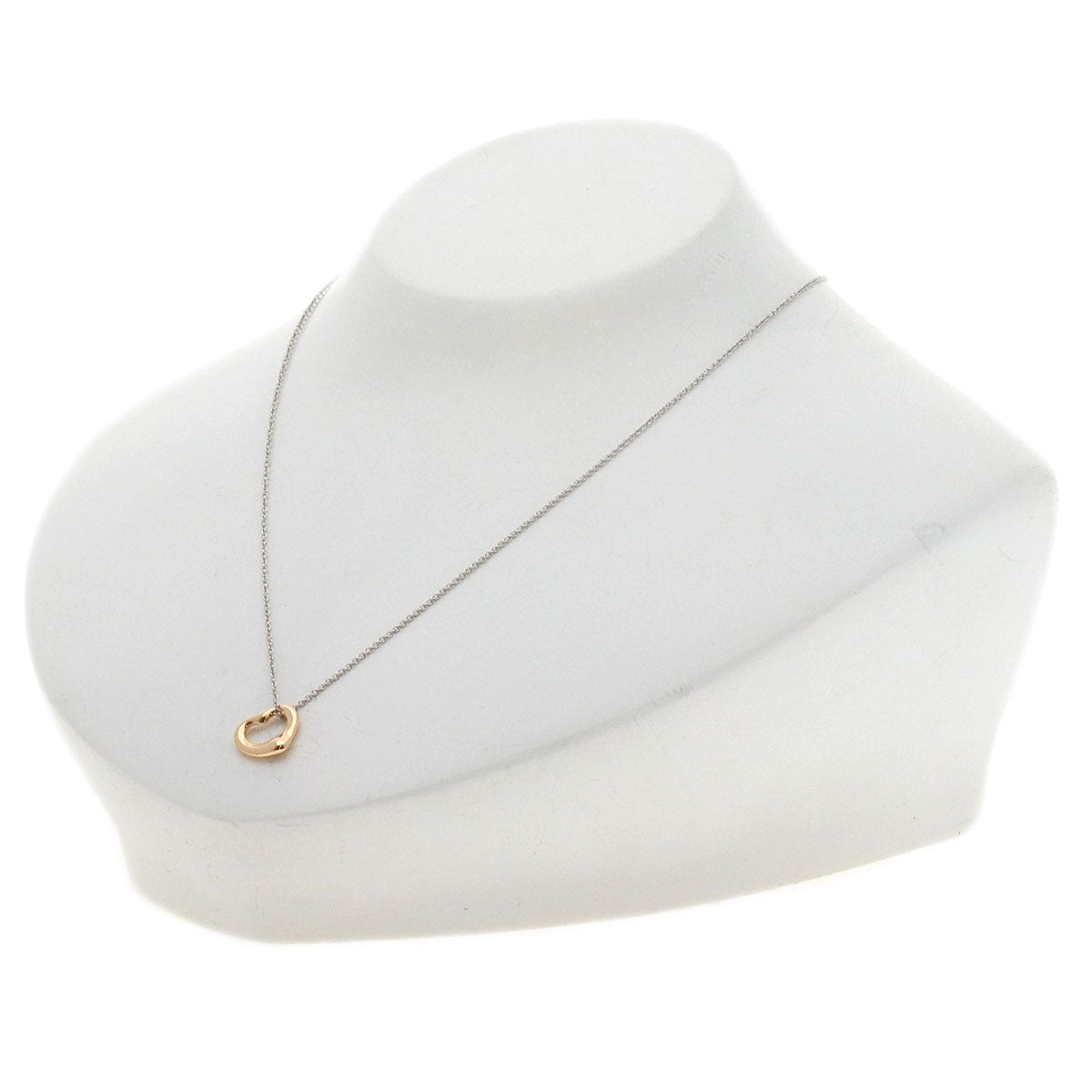 TIFFANY&Co. Open heart Necklace K18 Pink Gold K18 White GoldLadies [Used]
