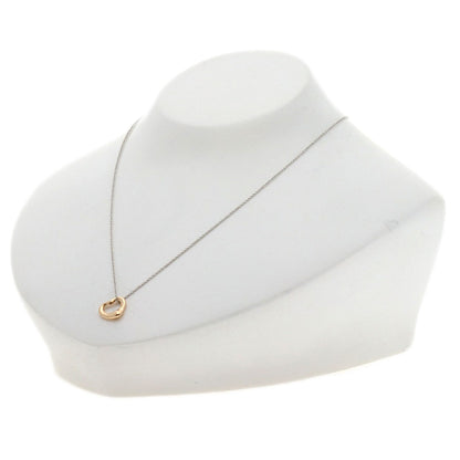TIFFANY&Co. Open heart Necklace K18 Pink Gold K18 White GoldLadies [Used]