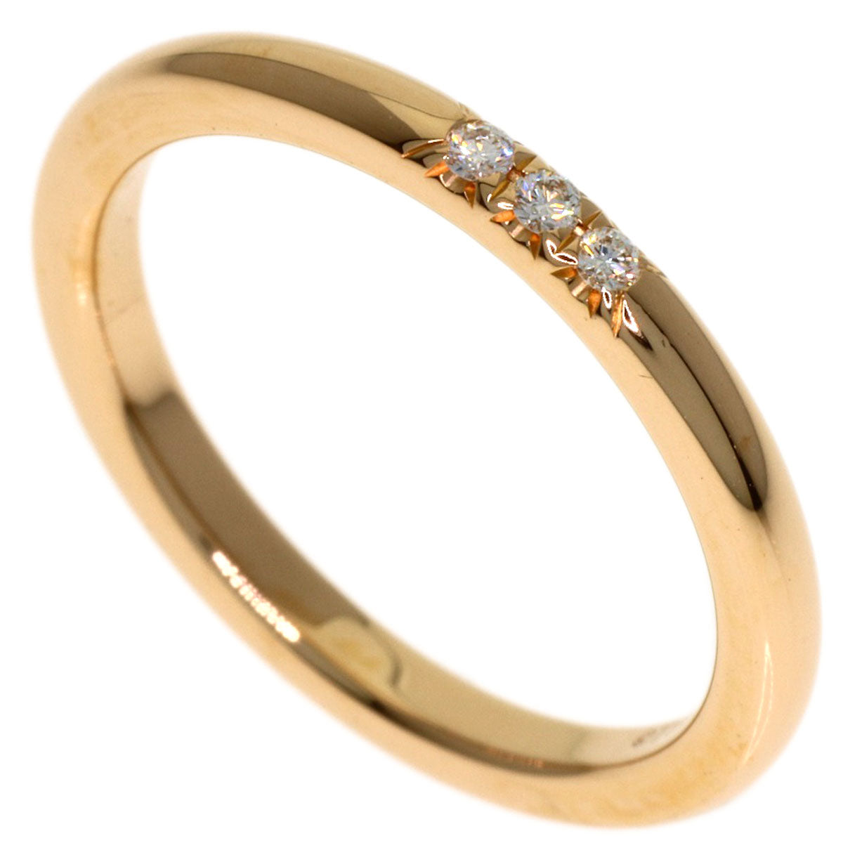 TIFFANY&Co. Forever 3P Diamond Ring K18 Pink Gold Ladies [Used]